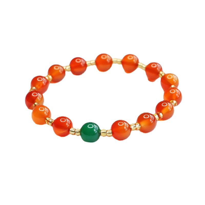 Natural red agate bracelet chrysoprase diy bracelet jewelry MN2072113