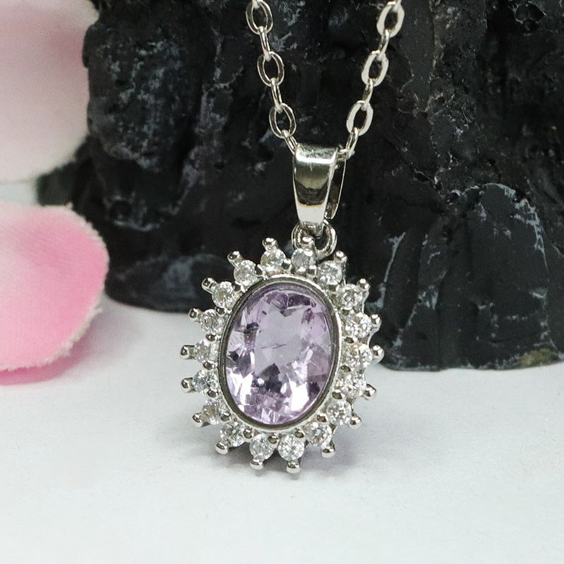 Natural Amethyst Pendant Purple Colorful Jewelry Necklace Fashion Jewelry CB4041902 