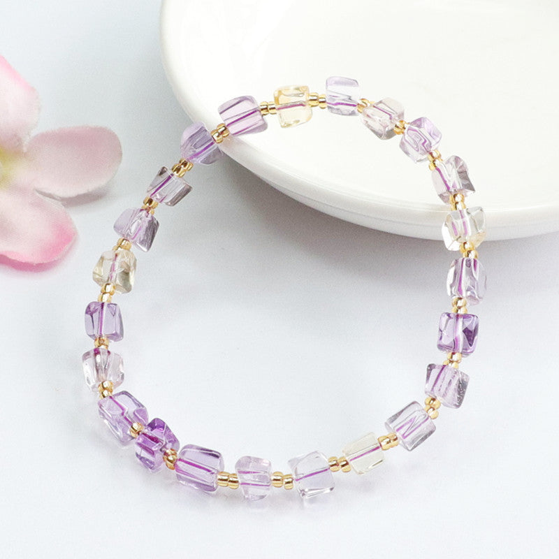 Natural amethyst random bracelet raw stone bracelet jewelry accessories for women CB2042108 