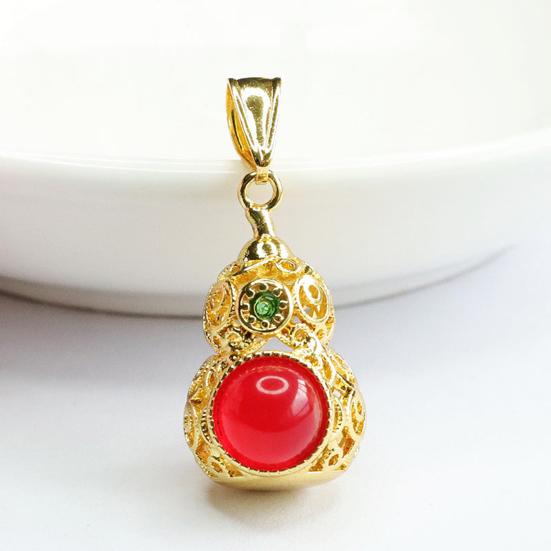 Red agate pendant pigeon blood carnelian gourd necklace for women MN3080401