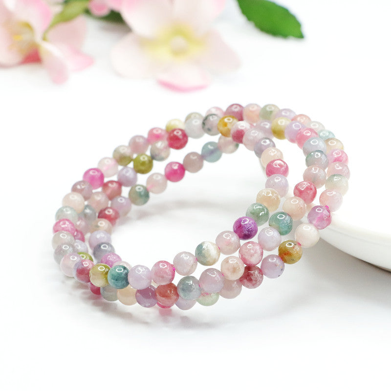 Natural Tourmaline Bracelet Candy Crystal Bracelet Colorful Jewelry CB2080607 