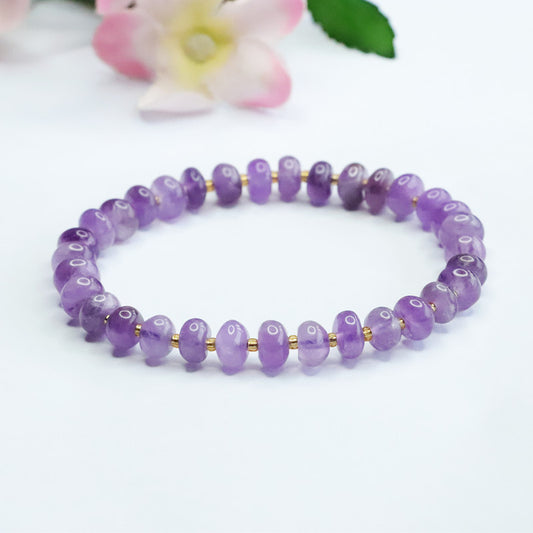 Natural Amethyst Bracelet Abacus Bead Bracelet Crystal CB3051502 