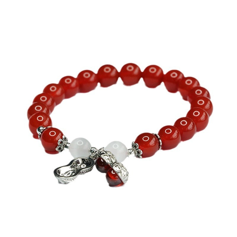 Red Agate Bracelet White Cat's Eye Good Things Happen Bracelet Women's National Trend MN4012804