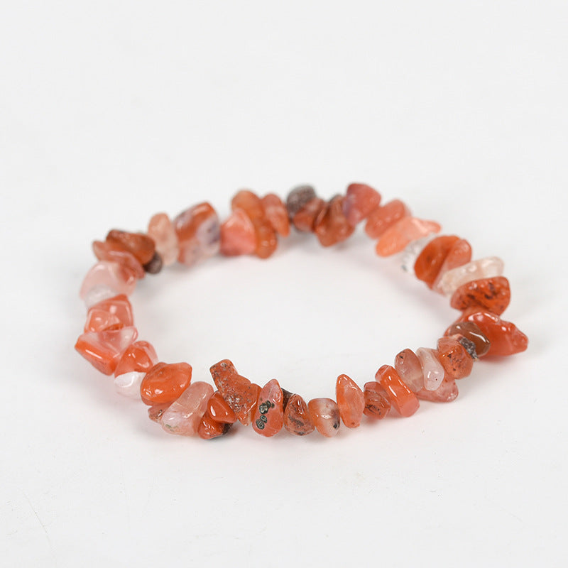 New hot-selling natural crystal mixed irregular gravel bracelet for women handmade rose quartz bracelet 