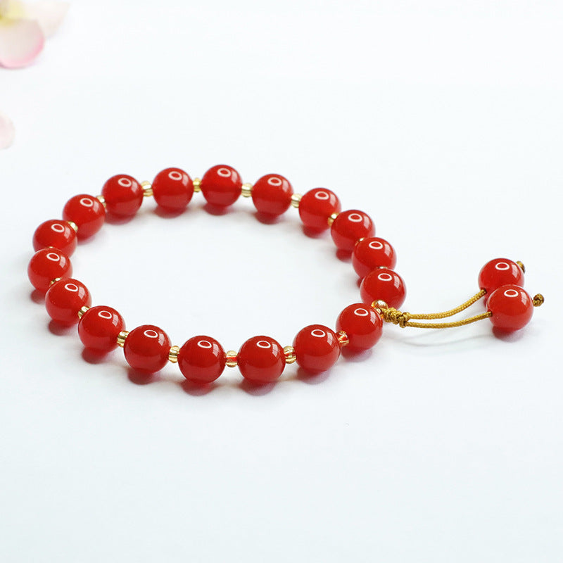 Natural red agate bracelet acacia bean bracelet women's jewelry MN3020305