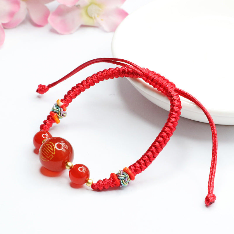 Red agate bracelet chalcedony bracelet bracelet jewelry MN1122557