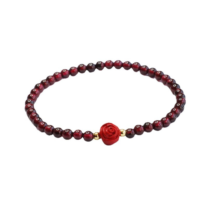 Natural garnet bracelet cinnabar bracelet rose CB2102611 