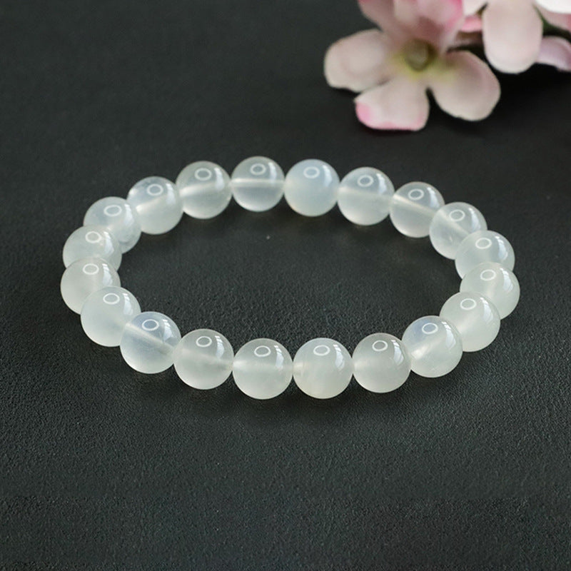 Customized natural white moonstone bracelet labradorite crystal color treasure CB2062505 