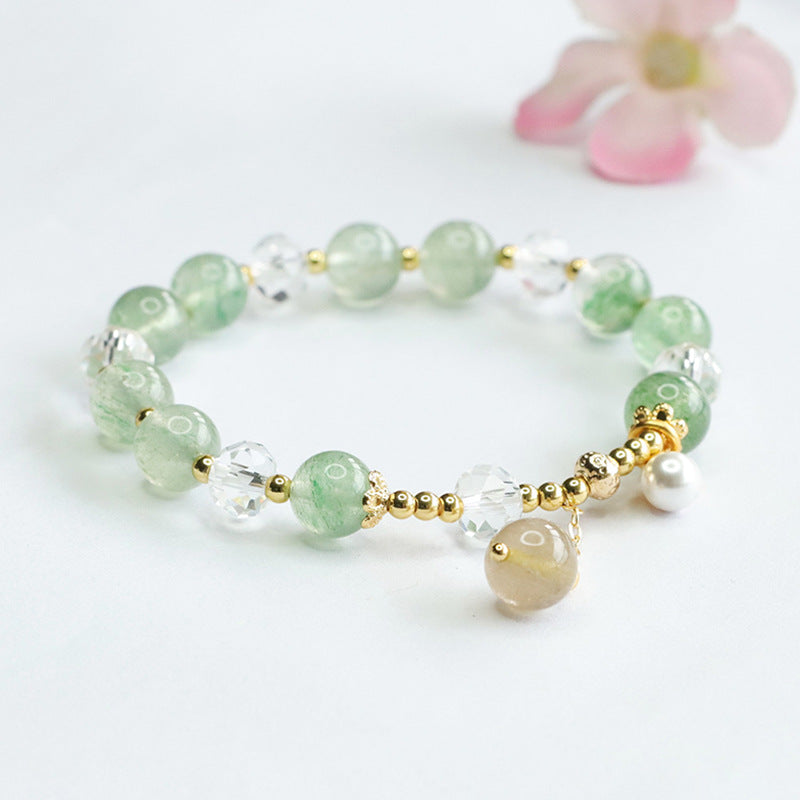 Natural Crystal Bracelet Green Strawberry Crystal Bracelet Women's Colorful Jewelry Live Wholesale Delivery CB4062601 