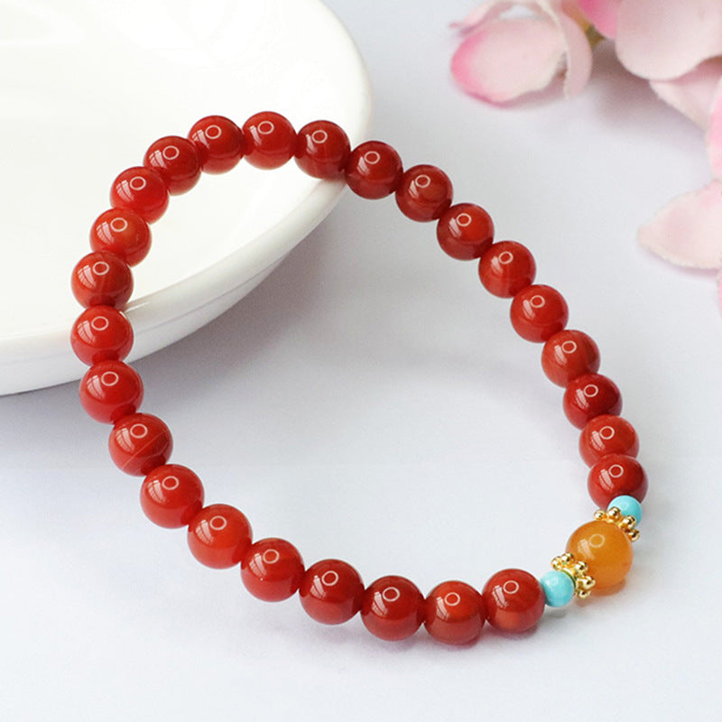 Agate bracelet amber beeswax bracelet palace style jewelry MN3100308