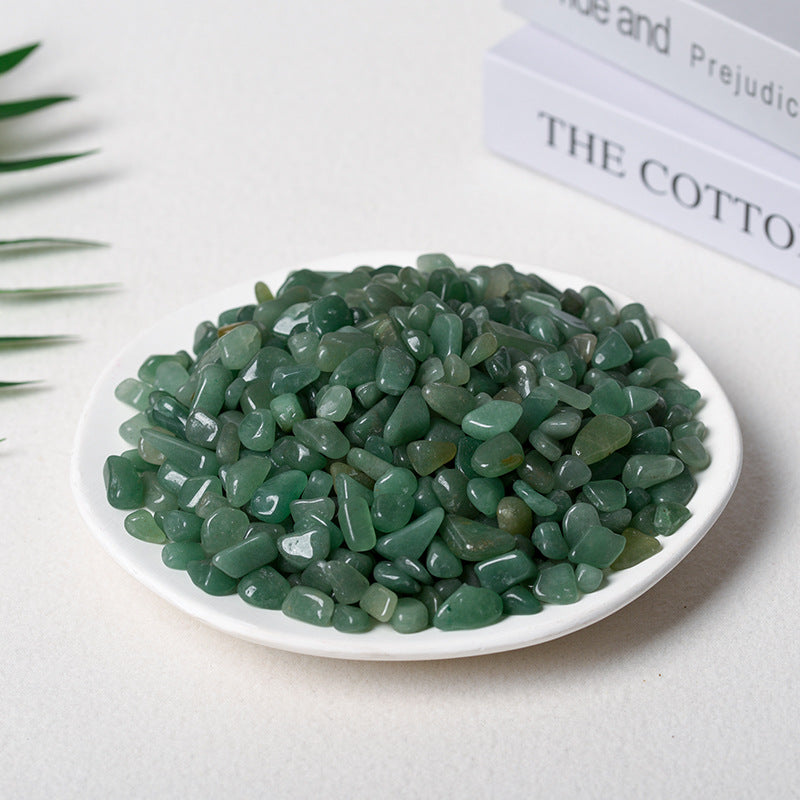 Natural aventurine conformable polished small particle gravel home office decoration landscape rolling stone direct supply 