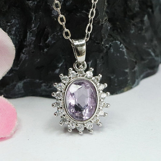 Natural Amethyst Pendant Purple Colorful Jewelry Necklace Fashion Jewelry CB4041902 