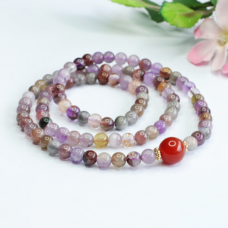 Natural crystal bracelet purple ghost multi-circle bracelet agate bracelet CB3071304