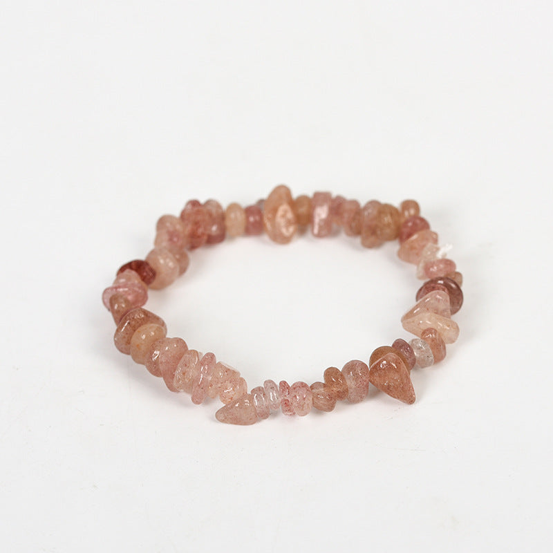 New hot-selling natural crystal mixed irregular gravel bracelet for women handmade rose quartz bracelet 