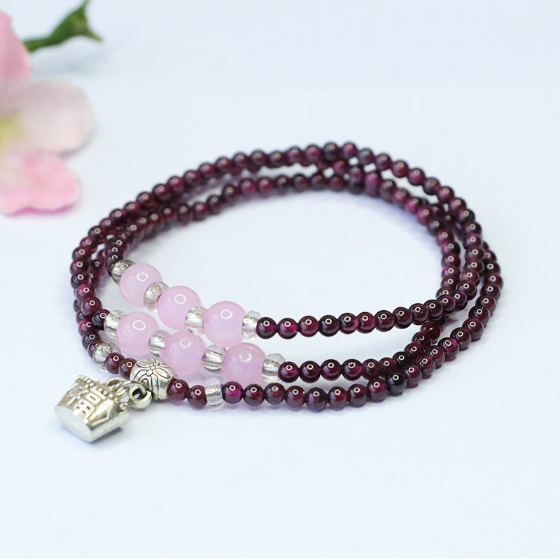 Purple tooth black garnet multi-circle bracelet bracelet jewelry for women CB3101708 