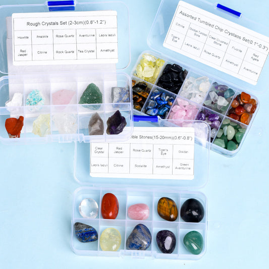 DIY jewelry materials hot selling 10 mixed crystal natural semi-precious stone specimen tumbled stones 