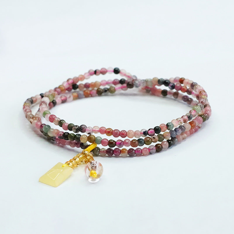 Natural Candy Tourmaline Bracelet Multi-circle Bracelet Women's Crystal Brazilian Colorful Treasure CB3022401 