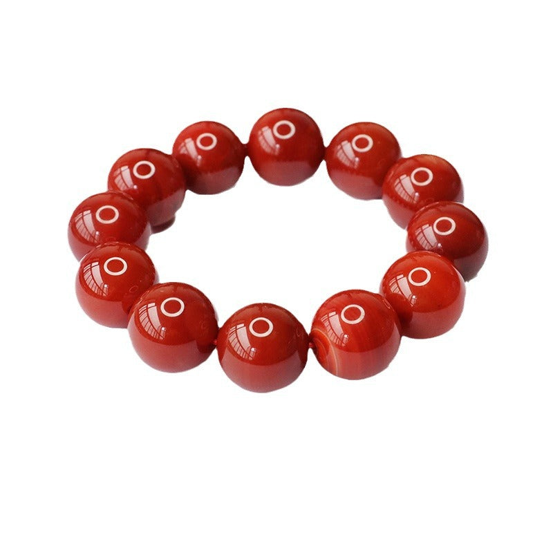 Red agate bracelet full of meat single circle bracelet for men retro MN3100808