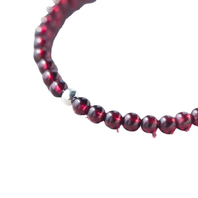 Purple tooth black garnet bead bracelet white gold ins fashion jewelry crystal jewelry CB2113014 