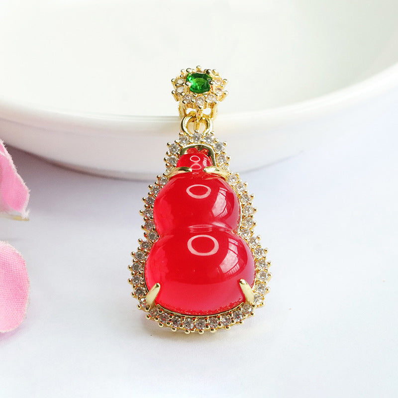 Red agate gourd pendant chalcedony necklace pendant MN3071906