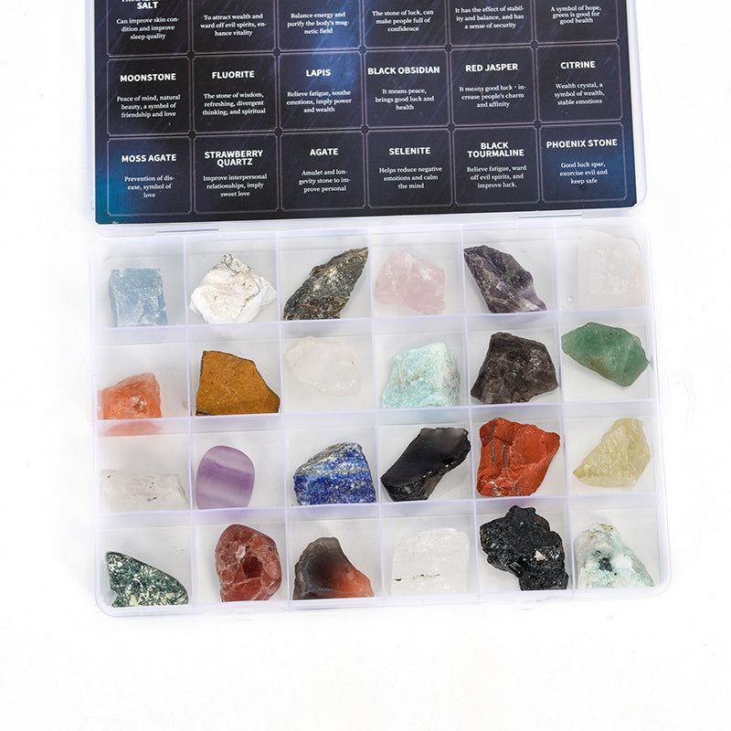 Natural crystal raw stone ore specimen ornaments mineral crystal blind box children's gift popular science children's collection of strange stones 