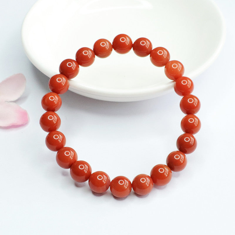 Natural Southern Red Agate Bracelet Full Flesh Color Bracelet Jewelry MN2053008 