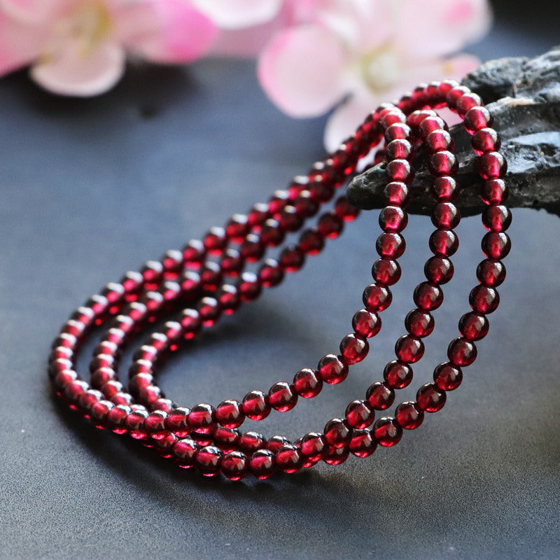 6A Natural Garnet Fully Transparent Burgundy Bracelet Women's Stone Crystal Jewelry CB2113012 