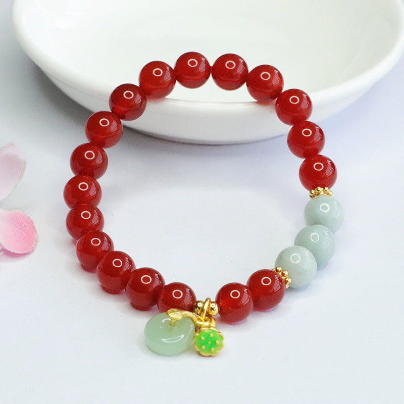 Red Agate Bracelet Jade Jade Bracelet Chalcedony National Trend Jewelry MN4032003