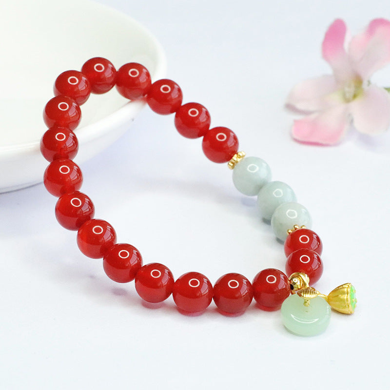 Red Agate Bracelet Jade Jade Bracelet Chalcedony National Trend Jewelry MN4032003