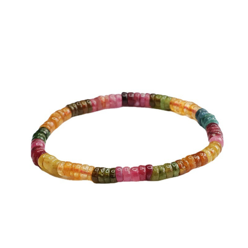 Natural Tourmaline Bracelet Rainbow Bracelet Crystal Colorful Jewelry CB2092613 