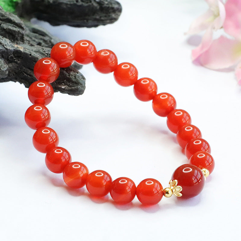 Natural red agate bracelet chalcedony bracelet national fashion jewelry MN2123008