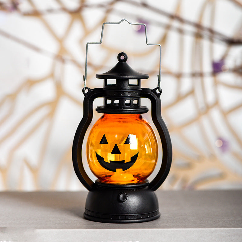 Pumpkin shape Halloween pumpkin light string spider skull horror ghost holiday atmosphere decoration portable lantern 