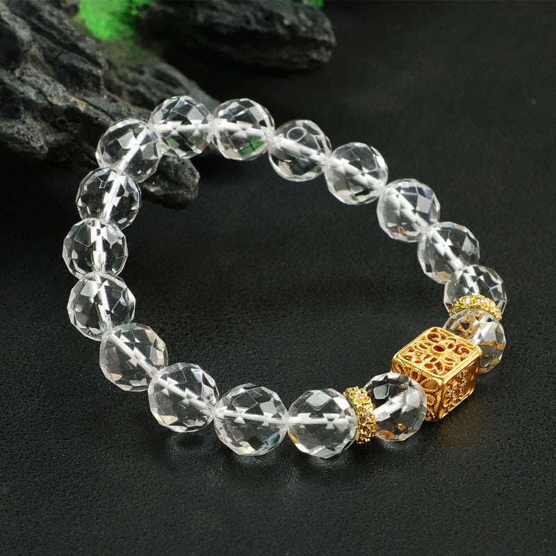 Natural white crystal bracelet colorful treasure Xiaohongshu hot model CB3041108 