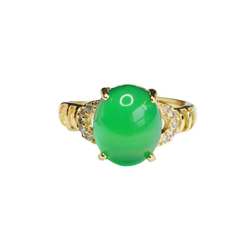 Ice Imperial Chrysoprase Ring Agate Ring Ring Jewelry MN4012602 