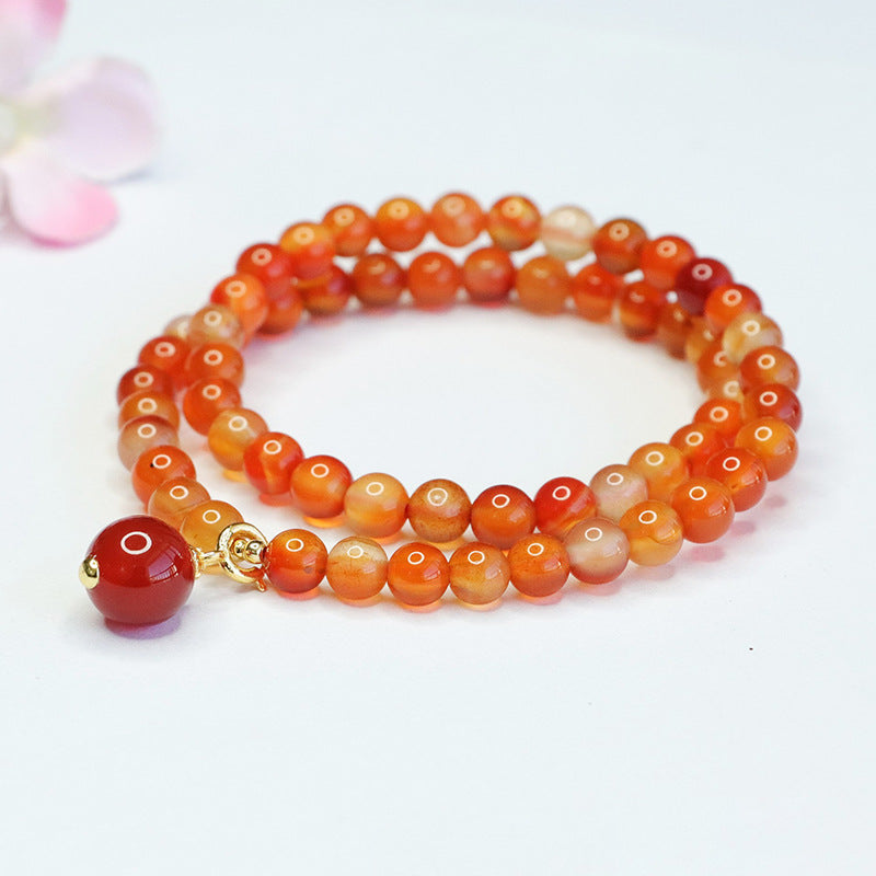 Red Agate Bracelet Chalcedony Acacia Bean Bracelet Jewelry MN2090505