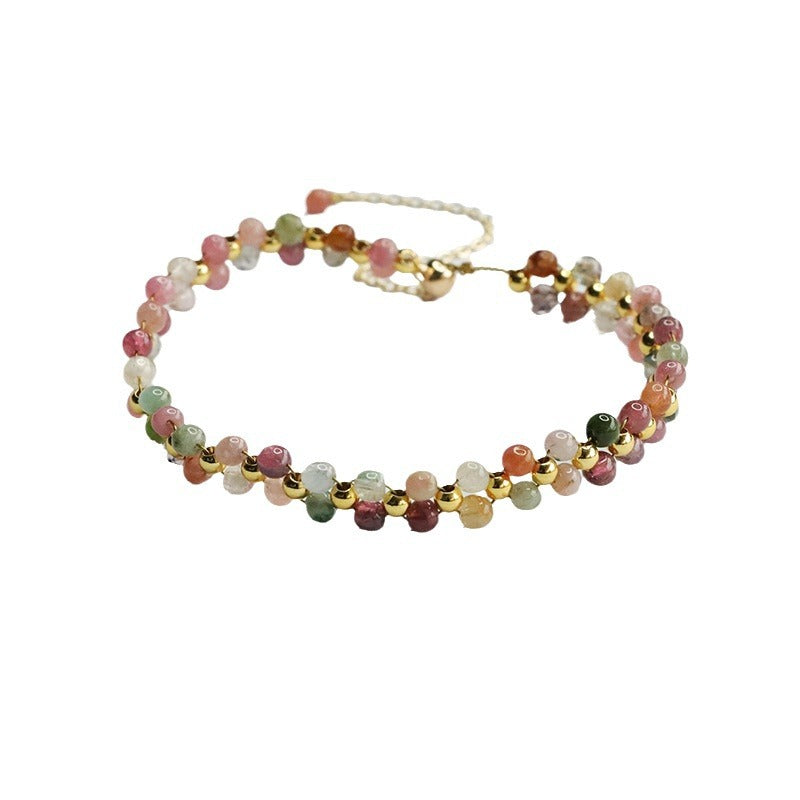 Natural candy color tourmaline bracelet crystal color treasure bracelet jewelry CB4011210 