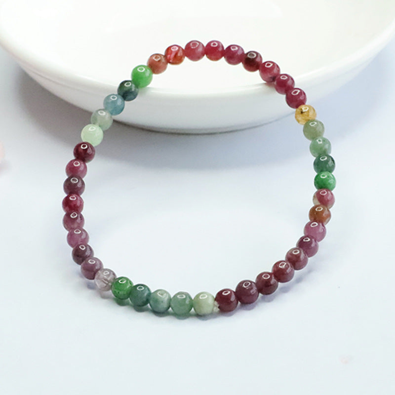 Natural rainbow tourmaline bracelet Brazilian old material gradient bracelet for women CB3022404 