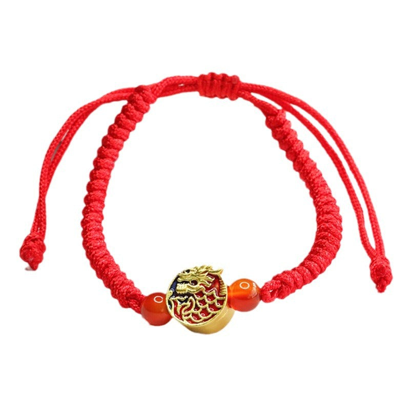 Natural Red Agate Bracelet Fish Leaping Dragon Gate Bracelet Year of the Dragon Ornament MN3122905