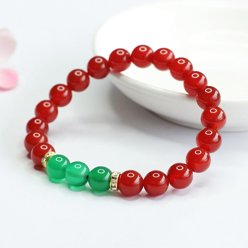 Natural red agate bracelet chrysoprase bracelet new Chinese style welfare MN4062301