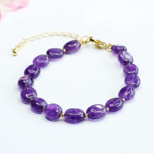 Natural Amethyst Bracelet Conformable Bracelet Crystal Color Treasure CB3051503 