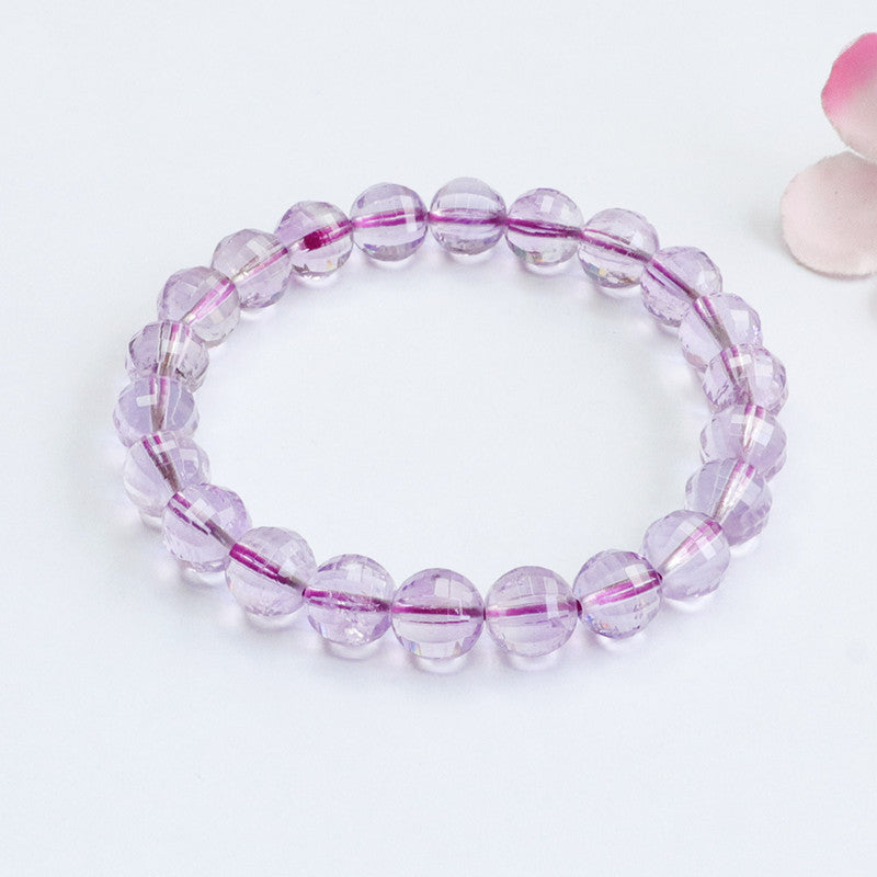 Natural Amethyst Bracelet Fully Transparent Faceted Bracelet Women's Jewelry CB2041205 