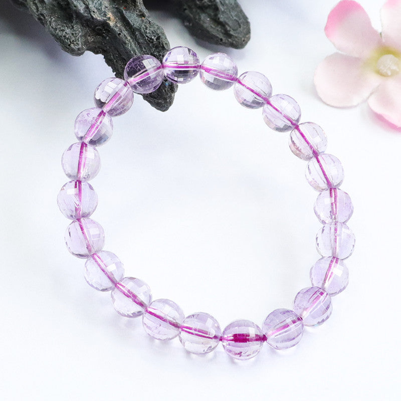 Natural Amethyst Bracelet Fully Transparent Faceted Bracelet Women's Jewelry CB2041205 