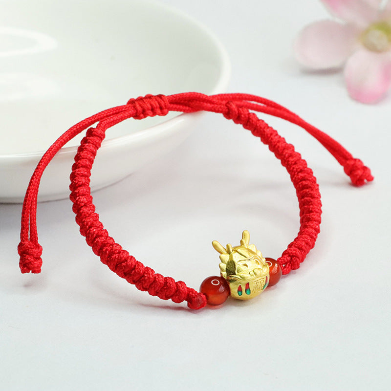 Natural Red Agate Bracelet Damo Fulong Bracelet Year of the Dragon Jewelry MN3122906