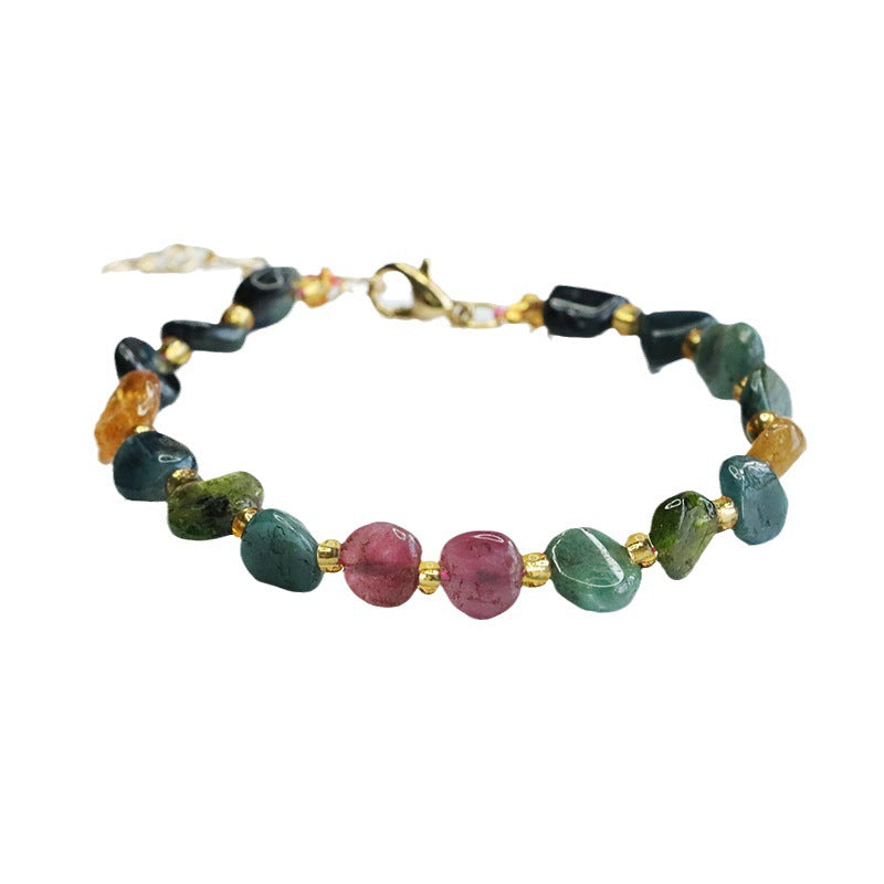 Natural Tourmaline Bracelet Candy Color Colorful Treasure Bracelet Crystal CB3092207 