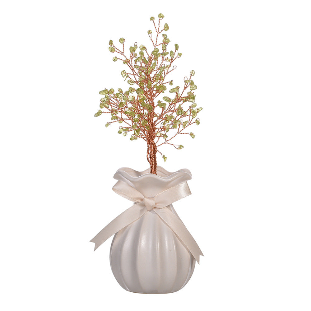 Creative ornaments for home office, birthday gifts, crystal gravel source sales vase, crystal tree 