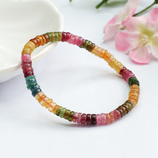 Natural Tourmaline Bracelet Rainbow Bracelet Crystal Colorful Jewelry CB2092613 