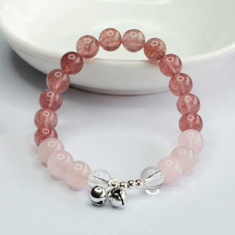 Natural Pink Crystal Bracelet Strawberry Crystal Bracelet Women's Fashion Accessories CB4022306 