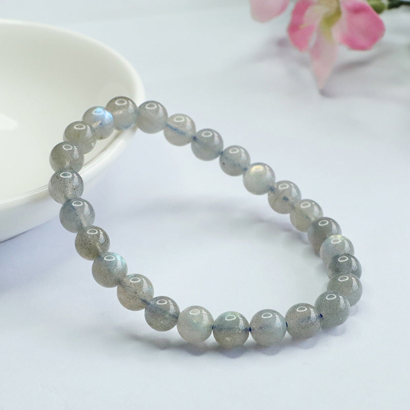 Natural Gray Moonlight Bracelet Labradorite Blue Moonlight Bracelet CB3021106 