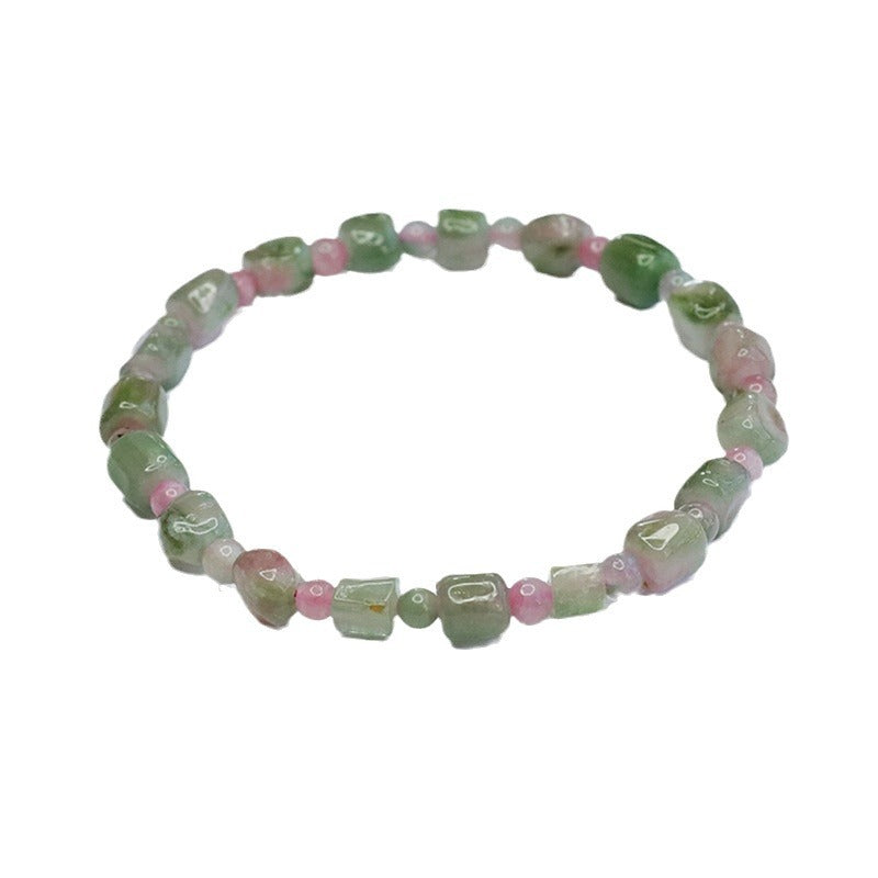 Natural Watermelon Tourmaline Bracelet Crystal Colorful Bracelet Women's CB3103109 