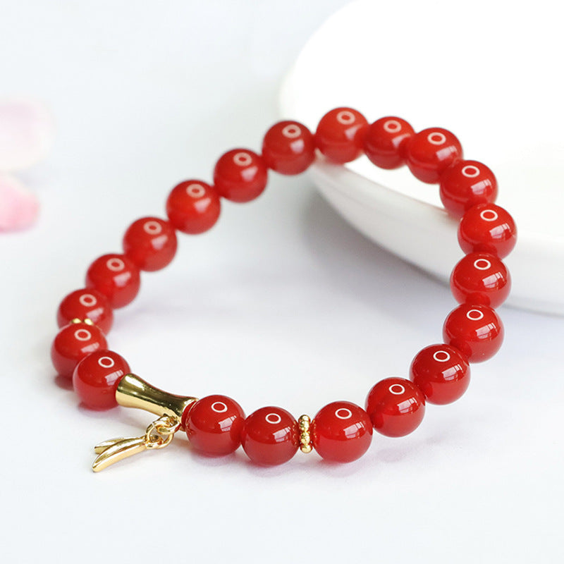 Natural red agate bracelet chalcedony knot high bracelet for women welfare MN4062303